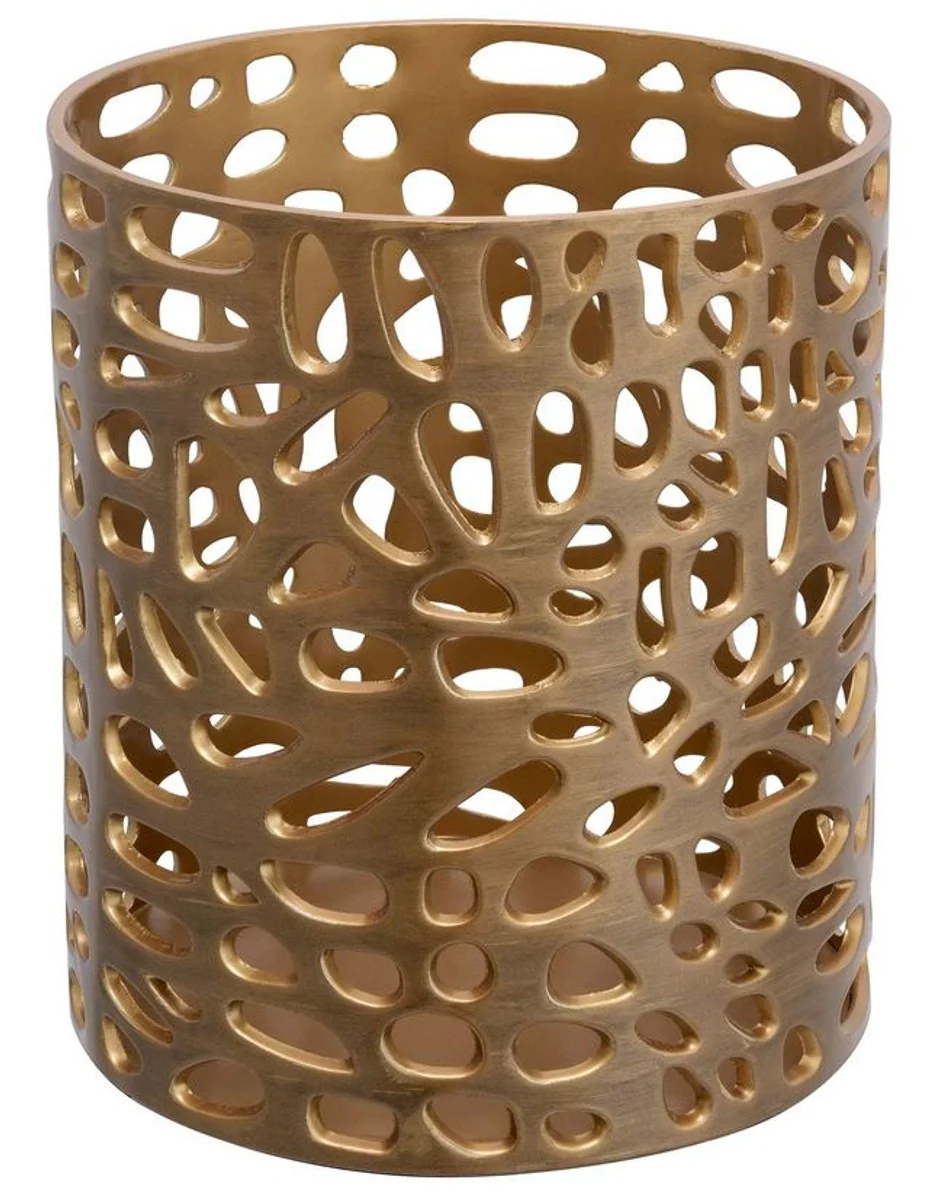 Casa Padrino linterna de diseño / candelabro acabado en latón ø 24,5 x H.27 cm- linterna de lujo