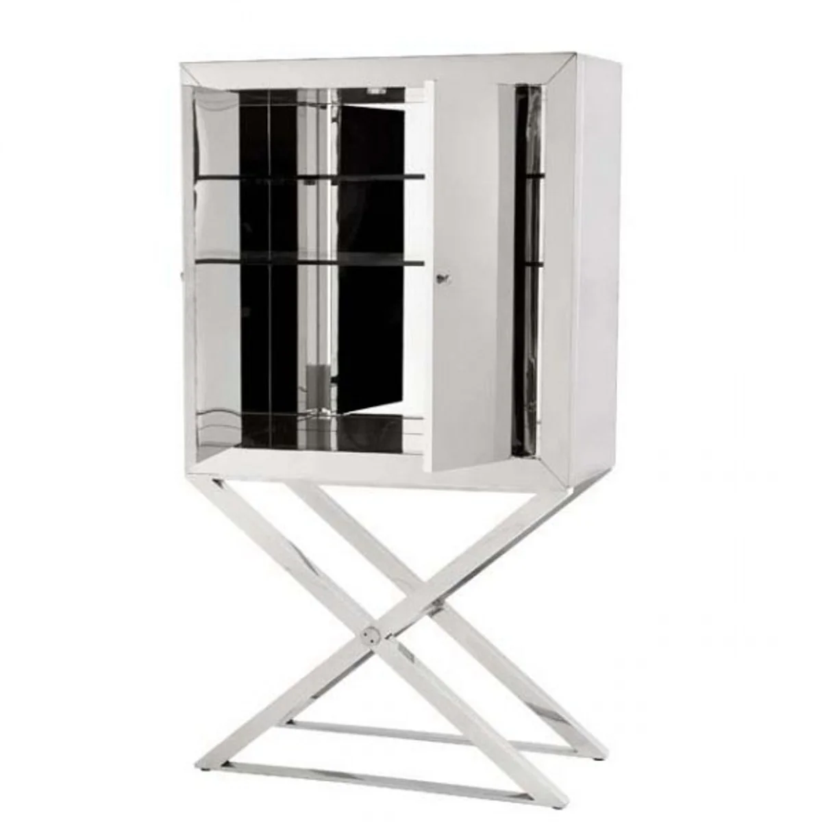 Casa Padrino Luxury designer bar cabinet stainless steel mirrored - luxury hotel furniture - mirror furniture