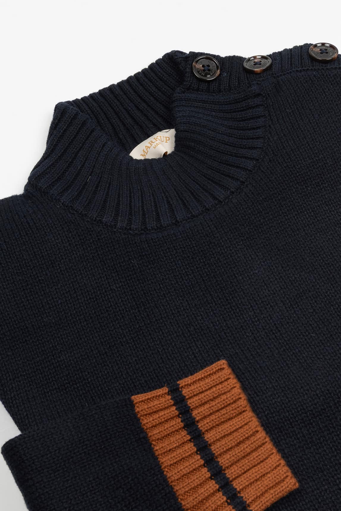 Rivera-spain Jersey Markup azul marino con botones