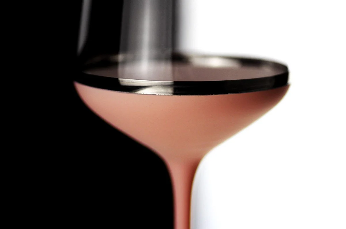 Casa Padrino conjunto de 6 copas de vino tinto de lujo rosa viejo / plata ? 8,5 x A. 24 cm - Copas de vino hechas y pintadas a mano - Accesorios para Hoteles y Restaurantes - Calidad de Lujo