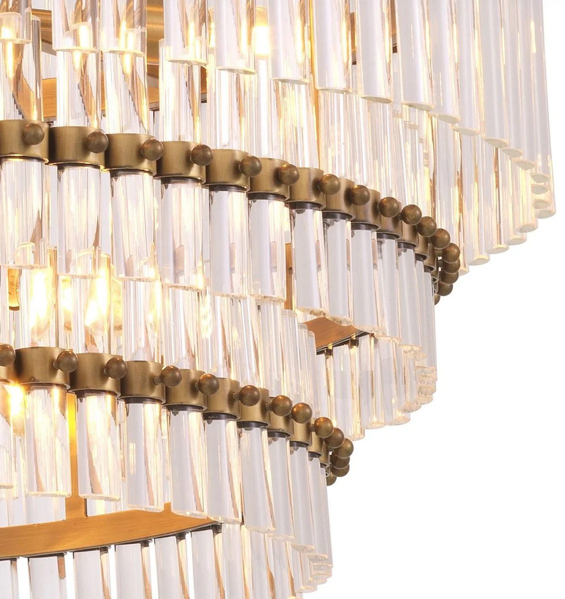 Casa Padrino araña de luces de lujo latón antiguo Ø 75,5 x A. 57 cm - Araña de Luces Moderna para Hoteles y Restaurantes - Calidad de Lujo