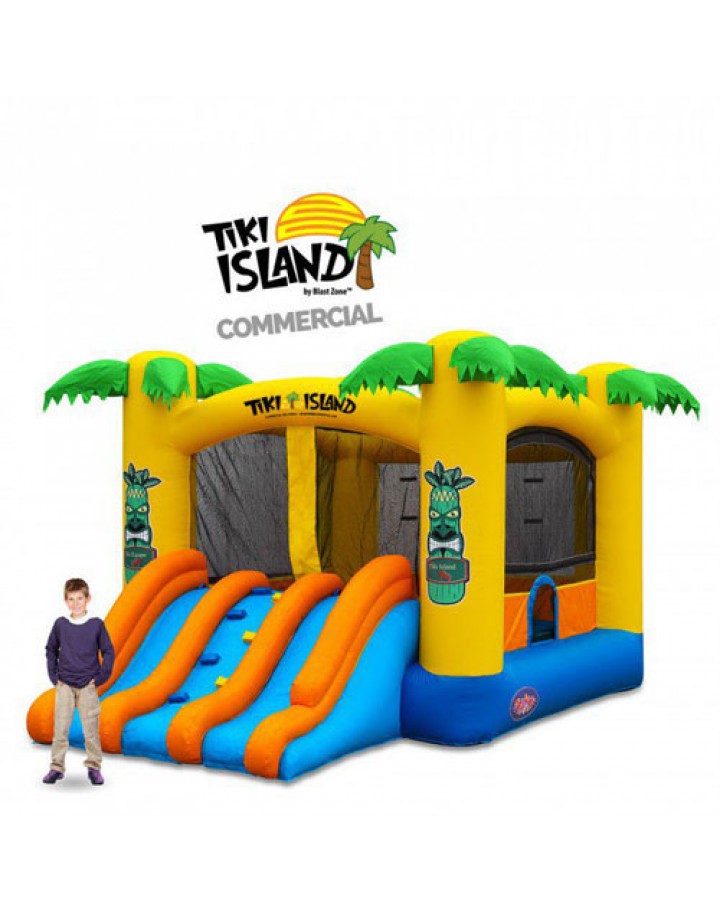 Tiki Island Combo 15 Commercial Inflatable Bouncer w Slide