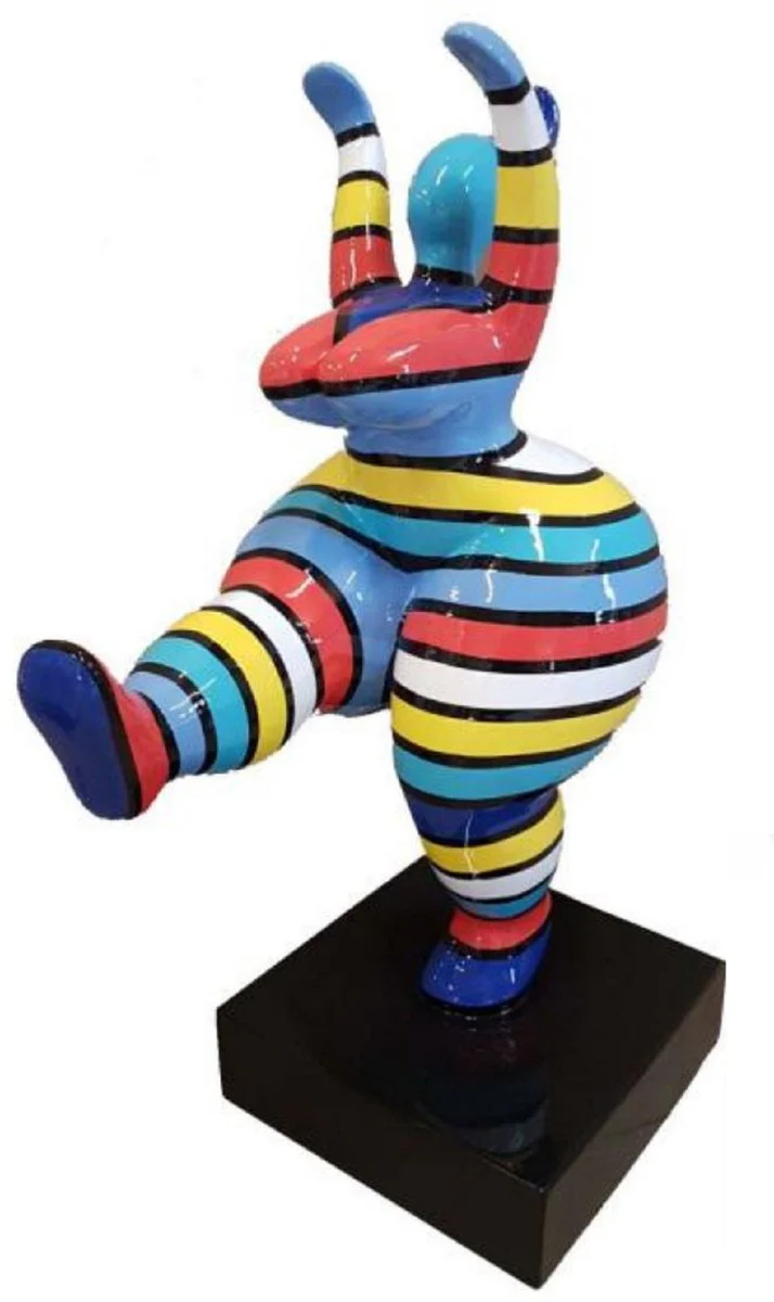 Casa Padrino escultura decorativa de lujo multicolor / negro A. 85 cm - Figura decorativa grande XXL - Escultura decorativa XXL - Esculturas y figuras decorativas XXL de lujo