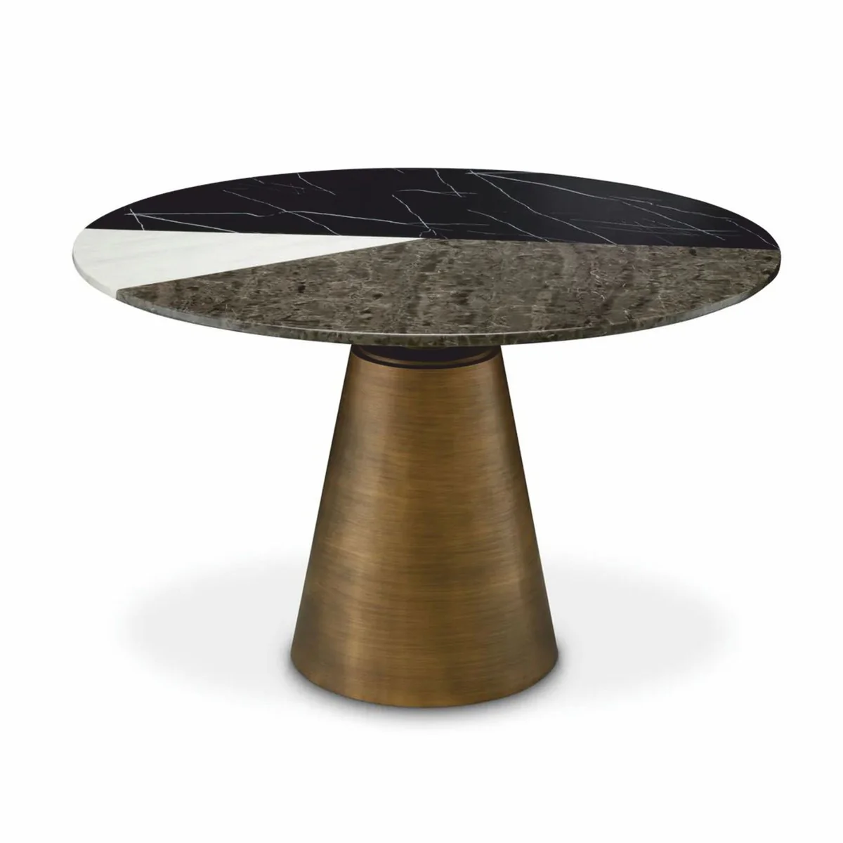 Casa Padrino mesa de comedor de lujo con tapa de m¨¢rmol artificial ? 120 cm - Muebles de comedor