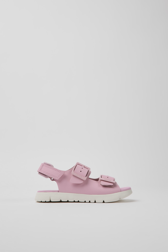 Caterpillar Pink leather sandals for children