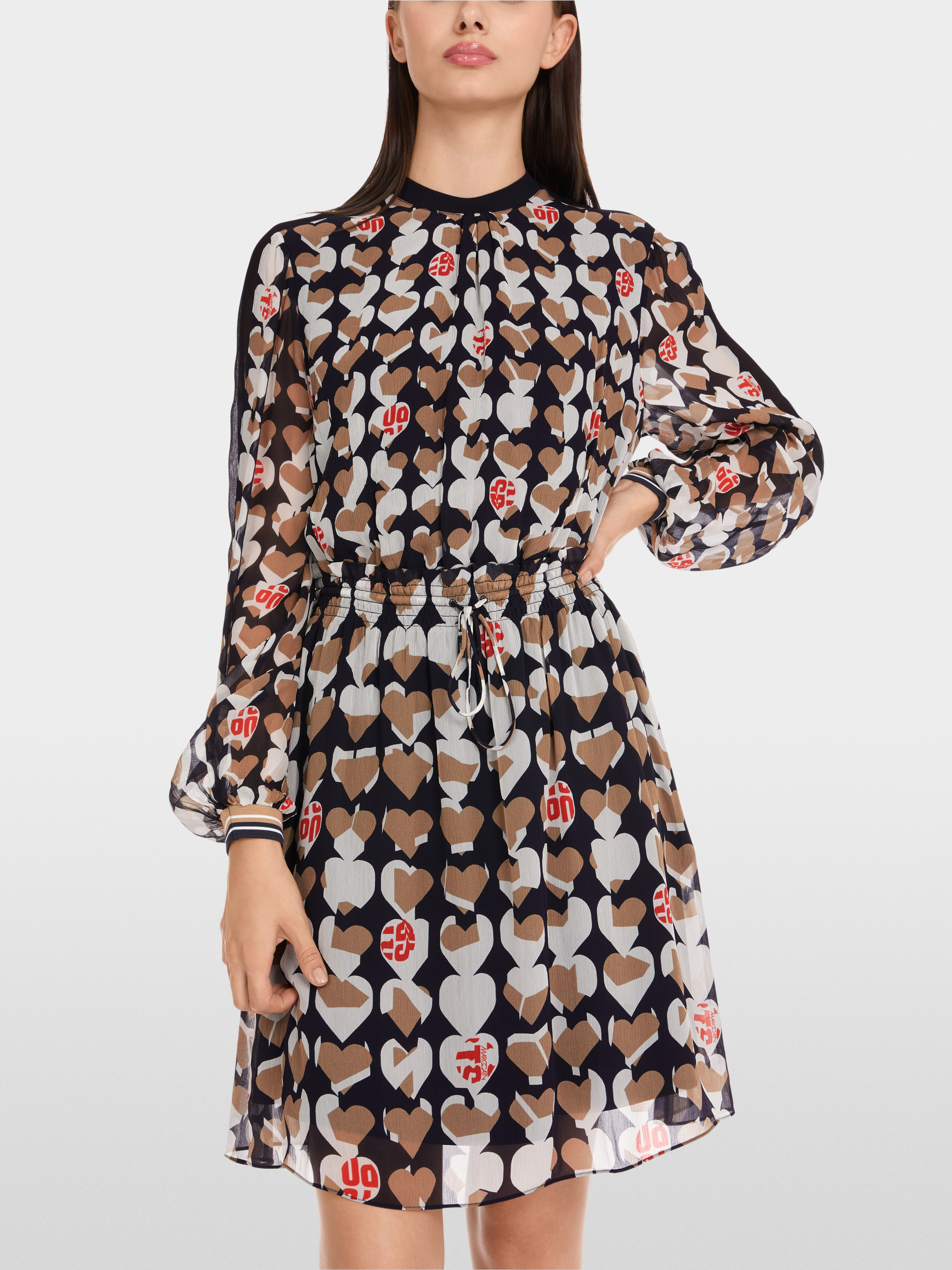 Marc-Cain Mini dress in printed viscose crepe