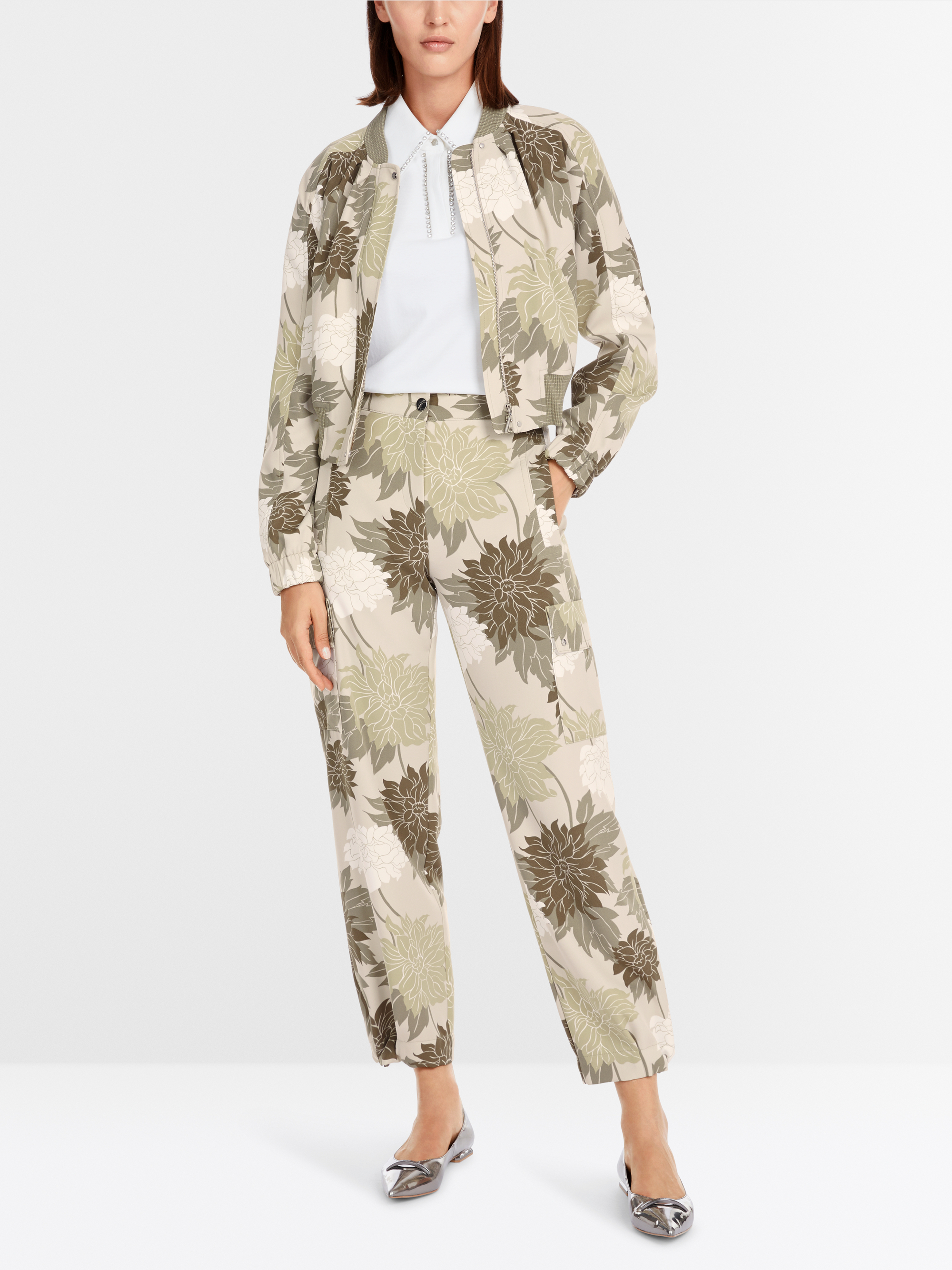 Marc-Cain RENTON cargo pants in floral design
