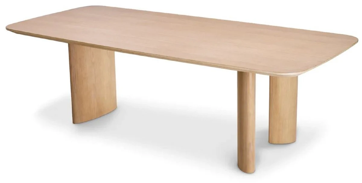 Casa Padrino mesa de comedor de lujo natural 241 x 109,5 x A. 77 cm - Mesa de cocina rectangular de madera maciza - Muebles de comedor - Muebles de cocina - Muebles de lujo - Interiores de lujo