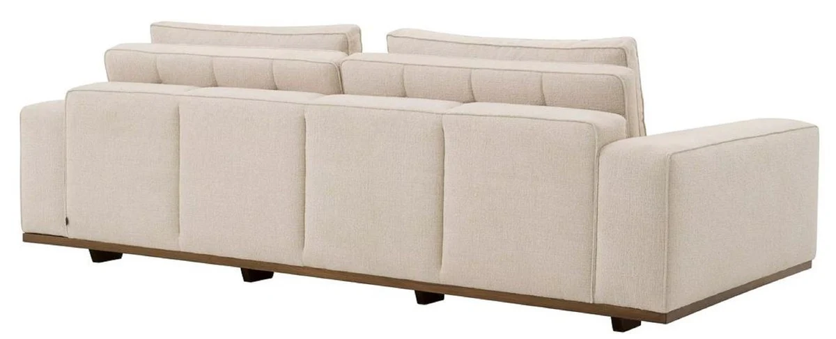 Casa Padrino sof¨¢ de lujo beige / marr¨®n 236 x 110 x A. 80 cm - Sof¨¢ de sal¨®n con cojines - Muebles de sal¨®n - Muebles de lujo - Interior de sal¨®n - Interior de lujo