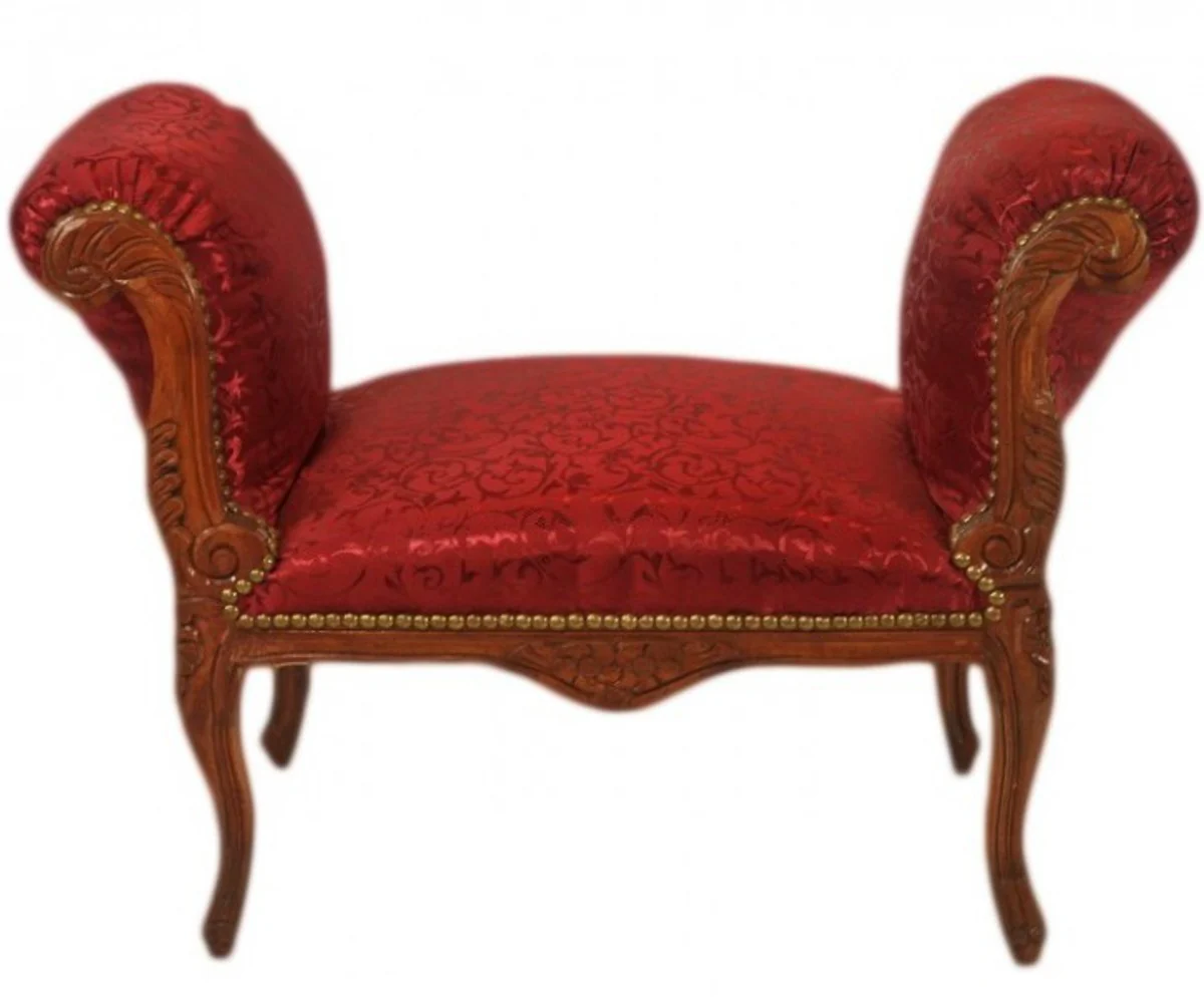 Heces Casa Padrino barroco patr¨®n de heces Burdeos / Casta?o - Muebles Banco