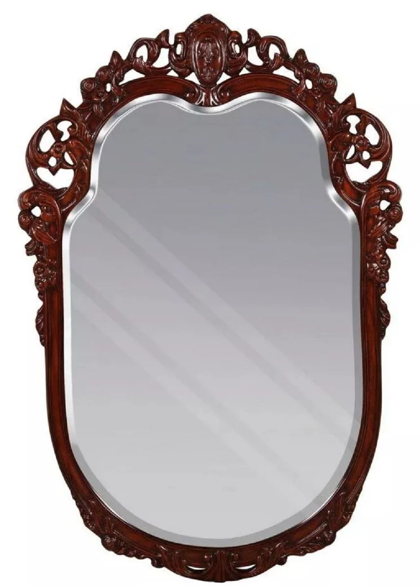 Casa Padrino espejo barroco de lujo marr¨®n - Magn¨ªfico espejo de pared de estilo barroco - Espejo de armario - Espejo de sal¨®n - Accesorios de decoraci¨®n barroco - Noble y Magn¨ªfico