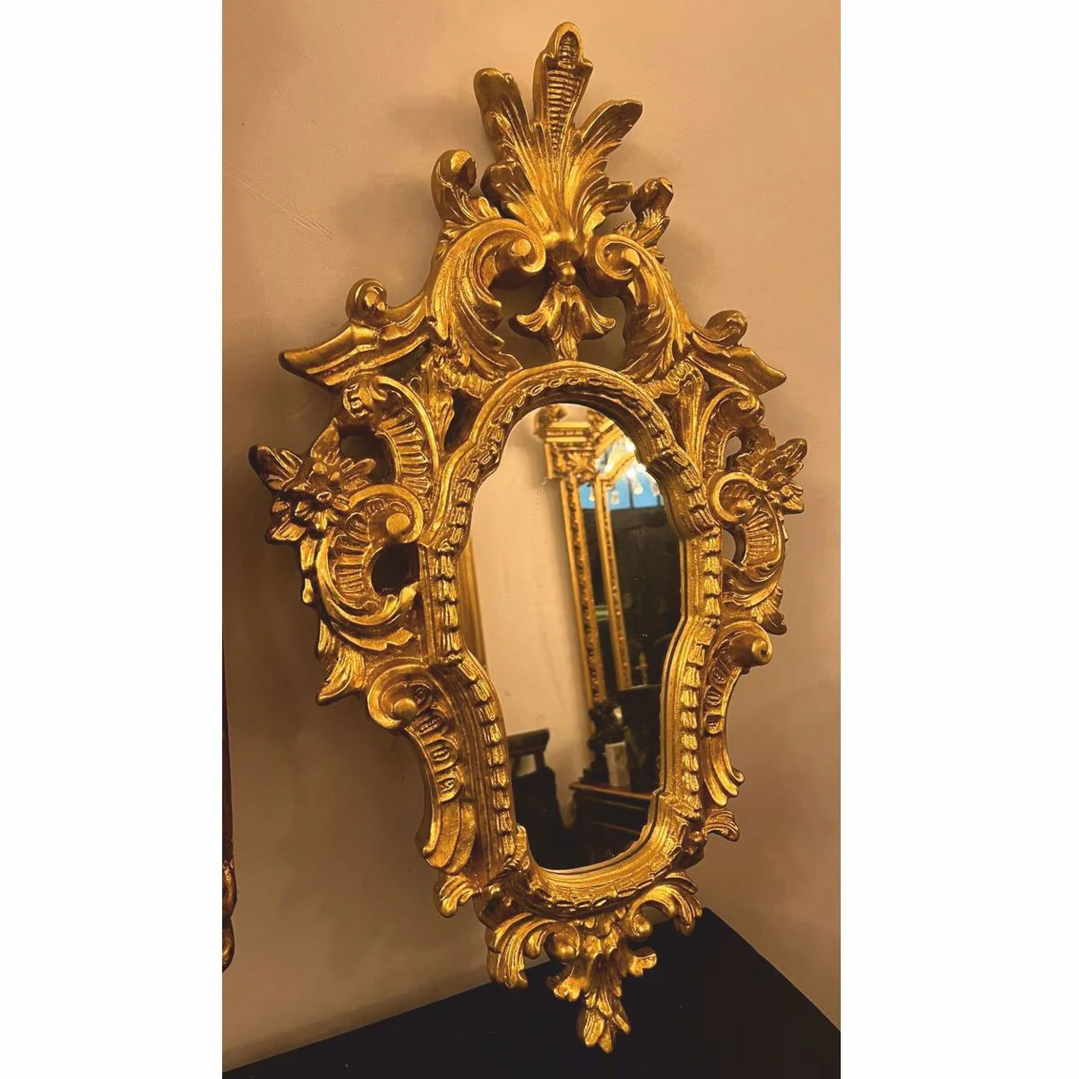 Casa Padrino espejo barroco oro A. 64 cm - Espejo de pared de estilo barroco