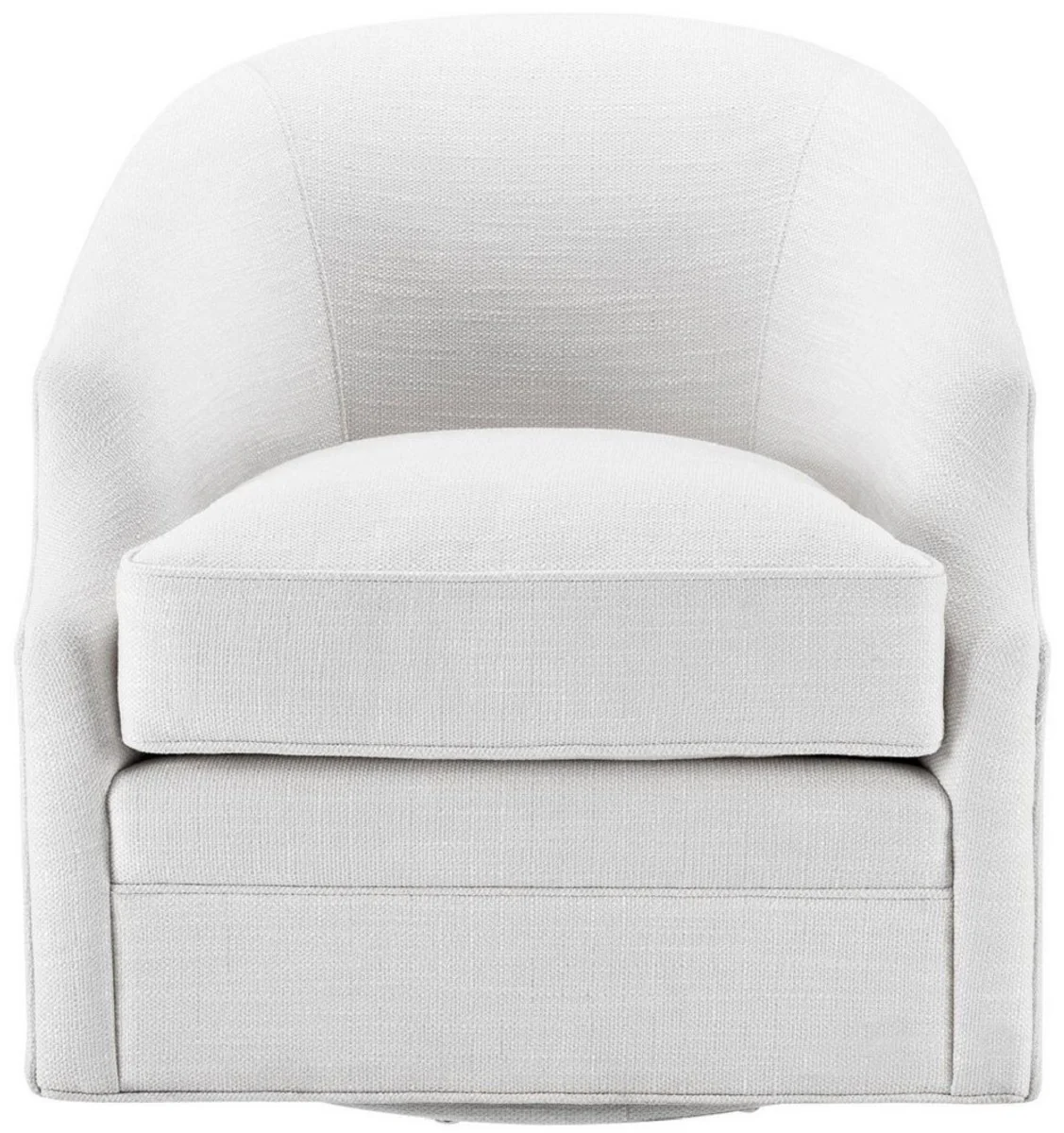 Casa Padrino sill¨®n giratorio de lujo blanco 72 x 82 x A. 74 cm - Sill¨®n de Sal¨®n - Muebles de Lujo