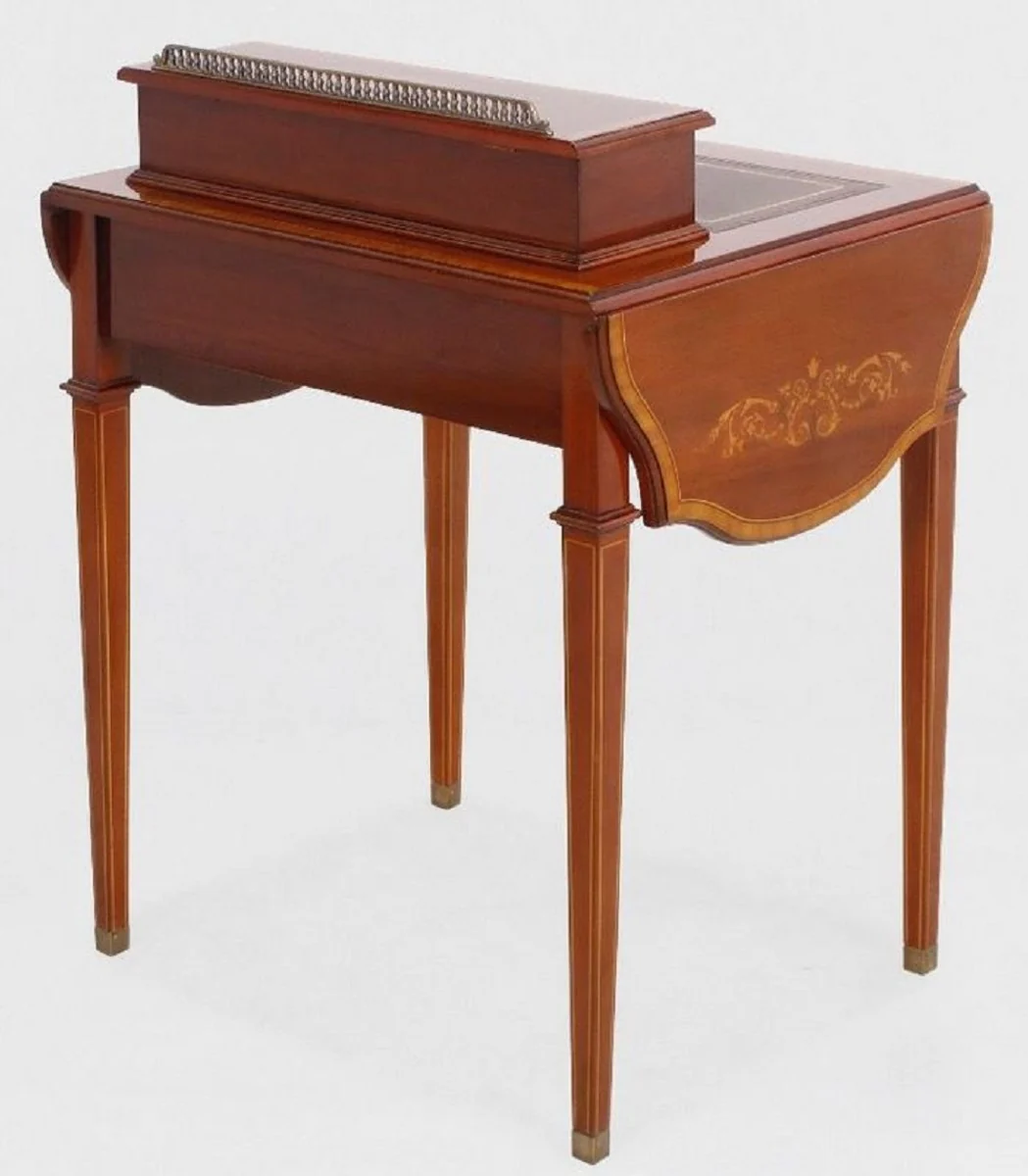 Casa Padrino secreter Art Nouveau de lujo marr¨®n - Escritorio de madera maciza hecho a mano - Mobiliario de Oficina Barroco y Art Nouveau