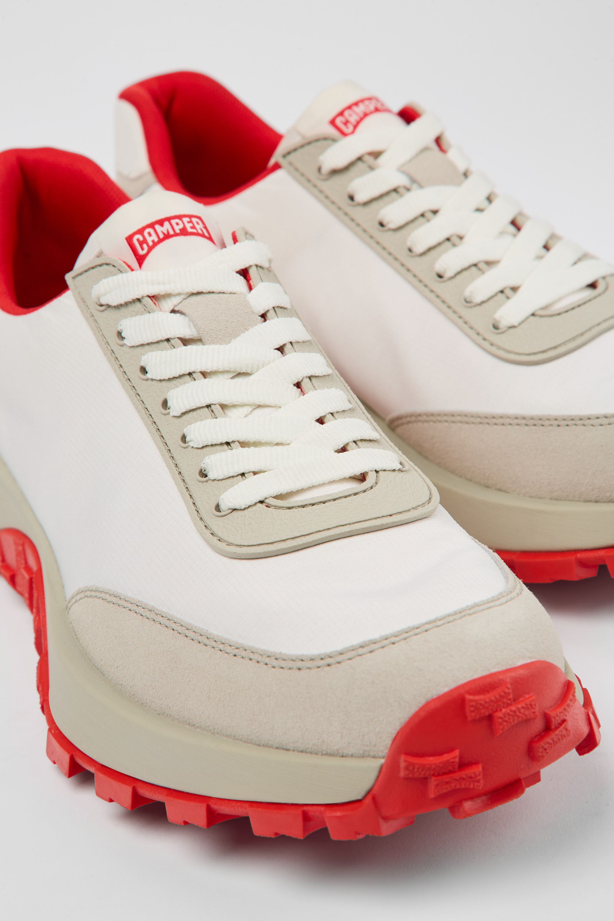 Drift Trail VIBRAM - White recycled PET and nubuck sneakers for men