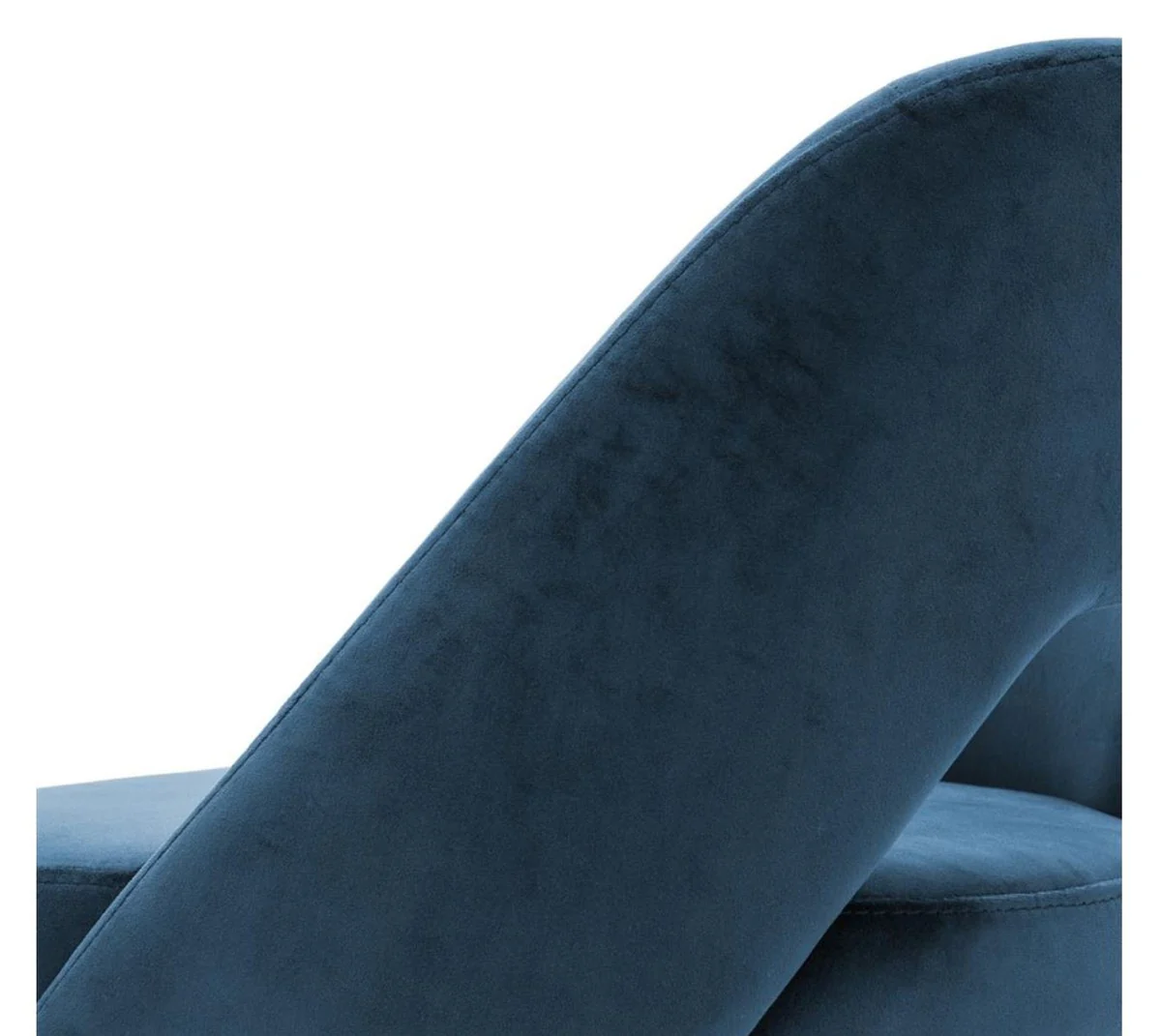 Casa Padrino taburete de bar de lujo azul / negro 50 x 50 x H. 90 cm - Taburete de Bar de Lujo con Respaldo