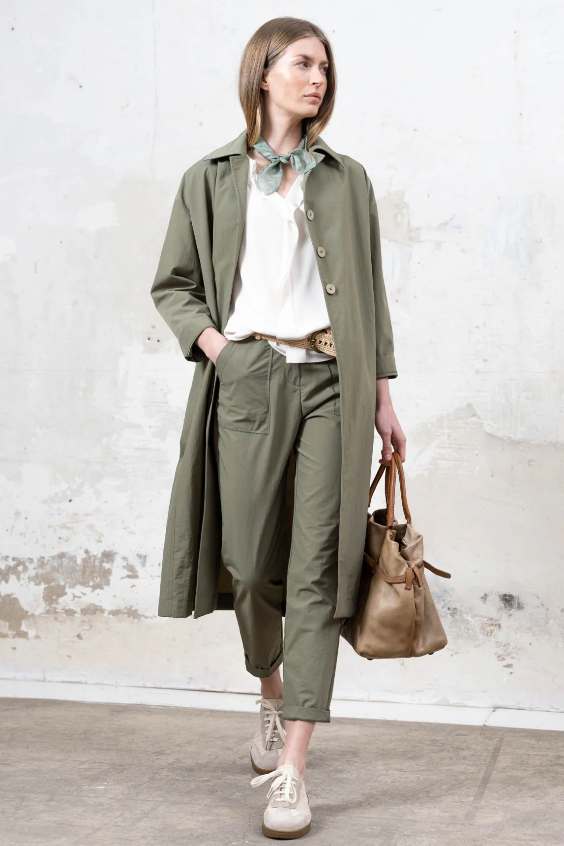 Rivera-spain Gabardina Ivoire verde