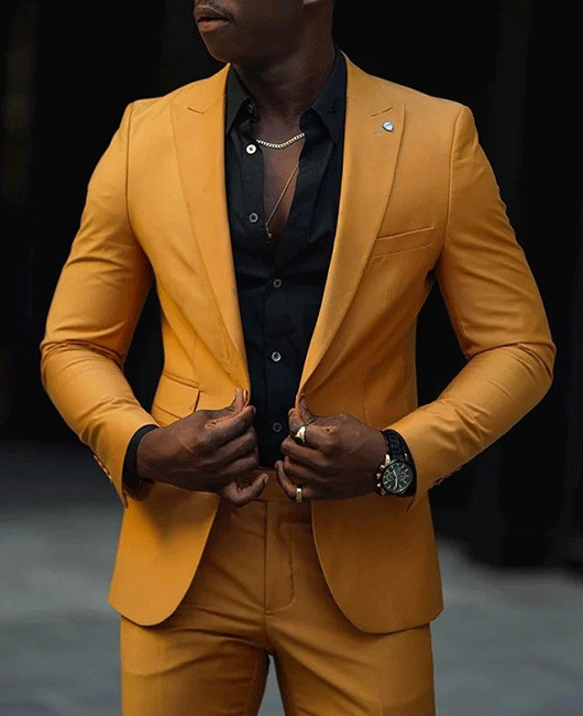 Casual Plain Lapel Collar Blazer & Pencil Pants 2Pcs Set