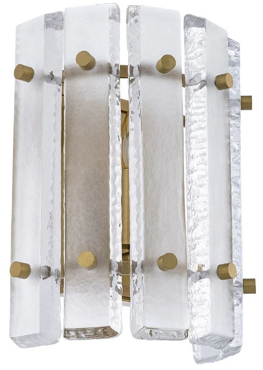 Casa Padrino lámpara de pared de lujo latón antiguo 22 x 13 x A. 26 cm - Lámpara de pared de salón - Lámpara de pared de hotel - Colección de Lujo