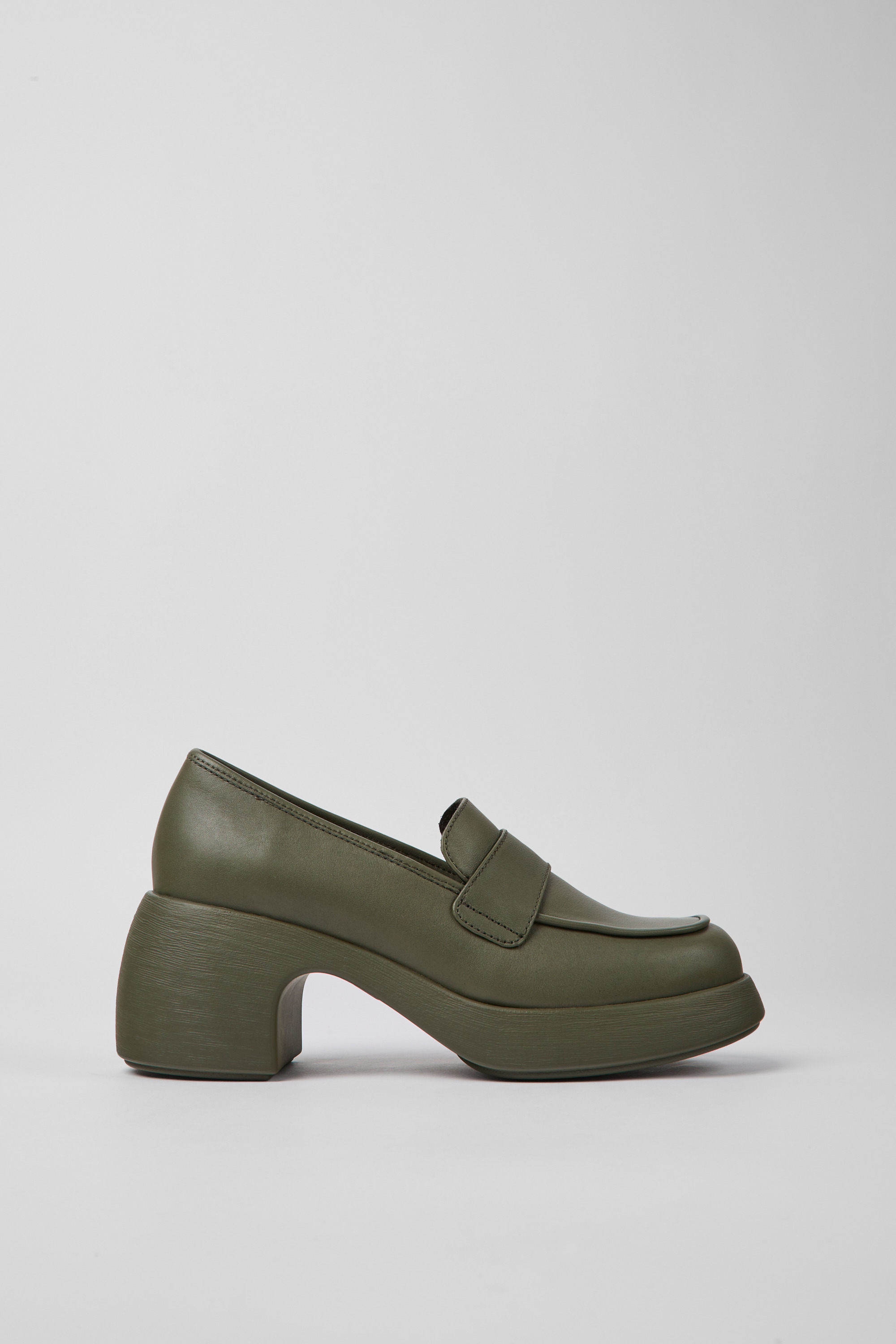 Thelma - Green leather shoes for women