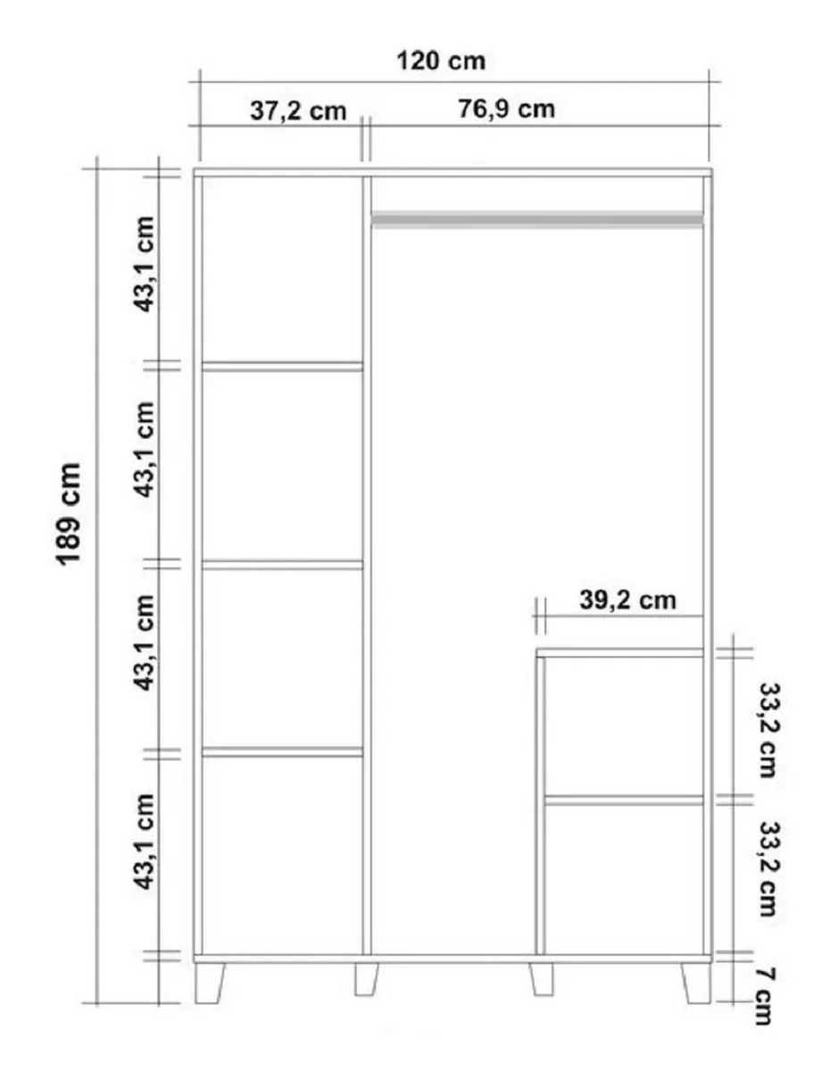 Casa Padrino armario de dormitorio de lujo natural / marr¨®n 120 x 48 x A. 189 cm - Armario de madera maciza con 3 puertas - Muebles de Dormitorio - Muebles de Hotel - Muebles de Lujo