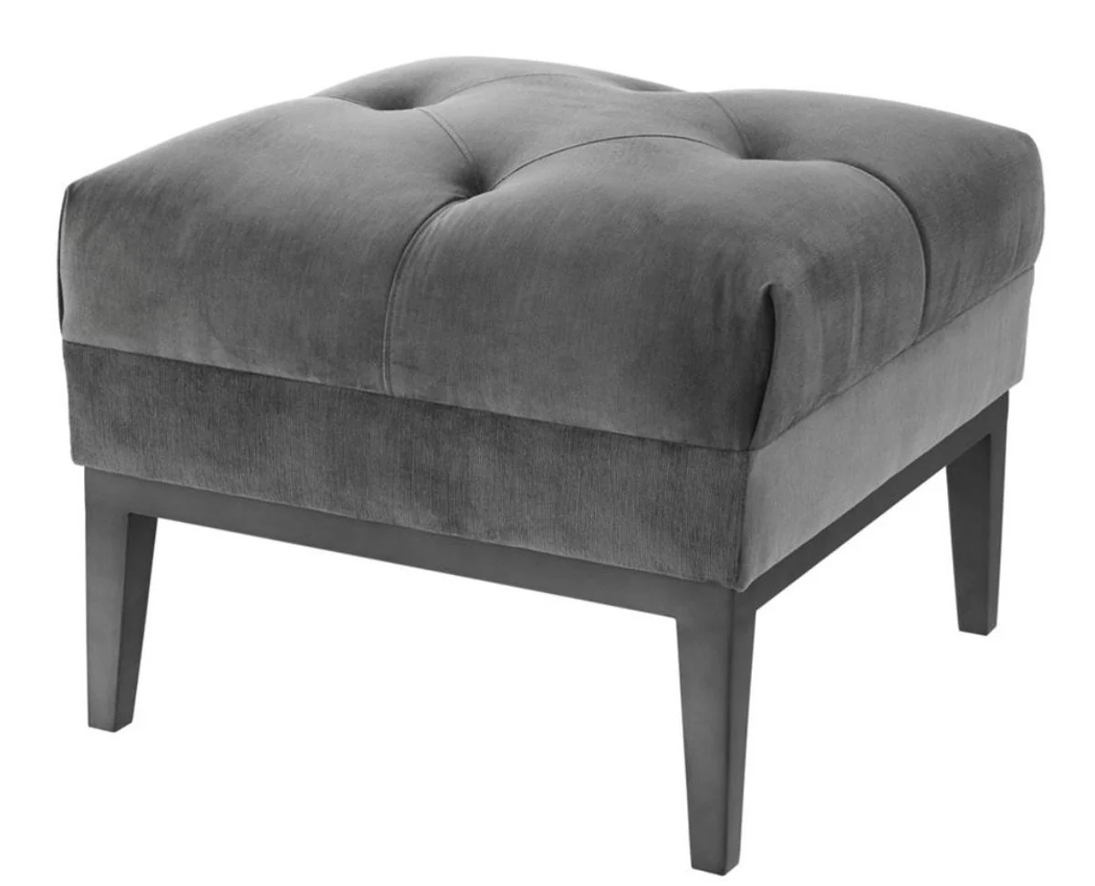 Casa Padrino heces de lujo gris oscuro 54 x 54 x H. 44 cm - muebles para la habitaci¨®n