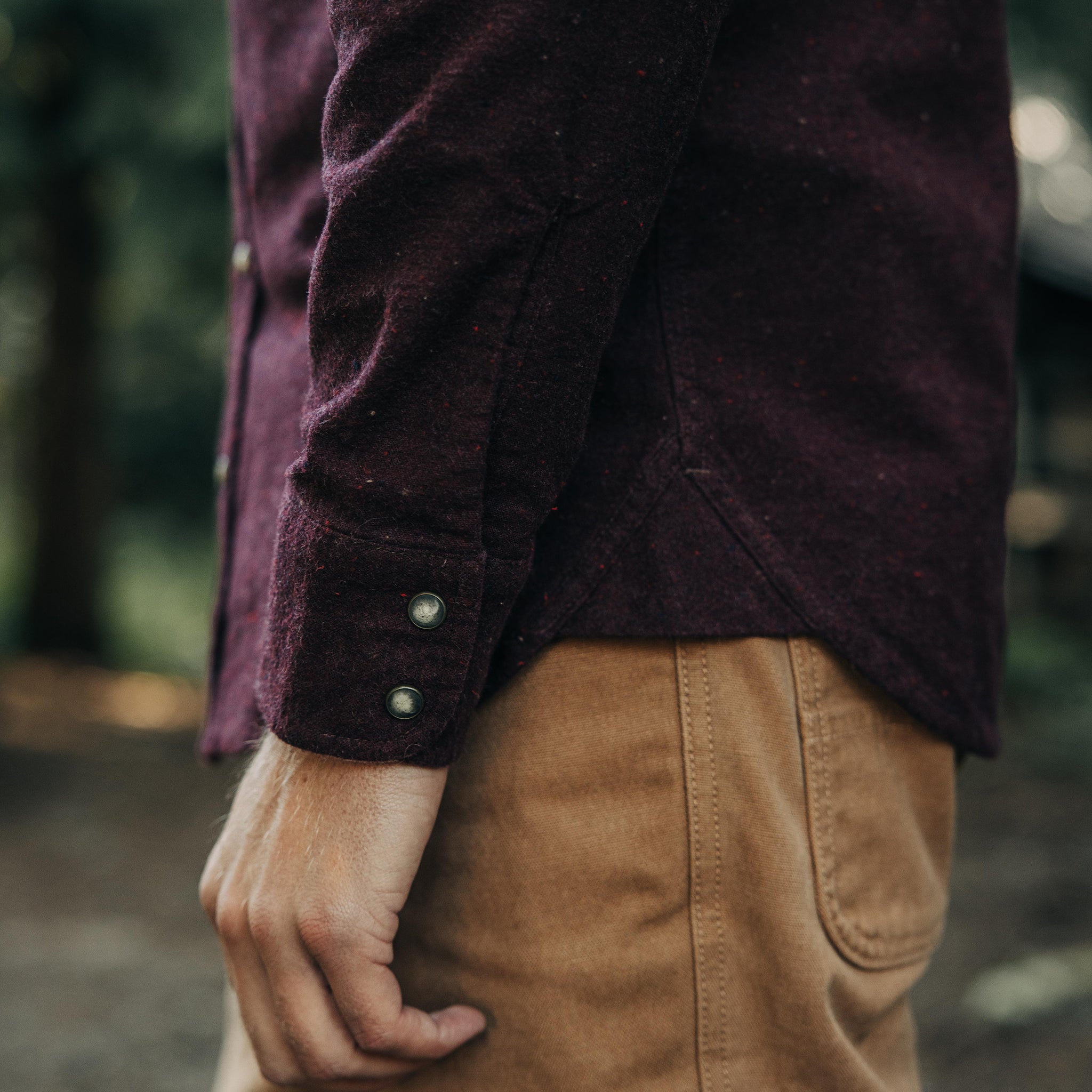 The Western Shirt in Nutmeg Donegal