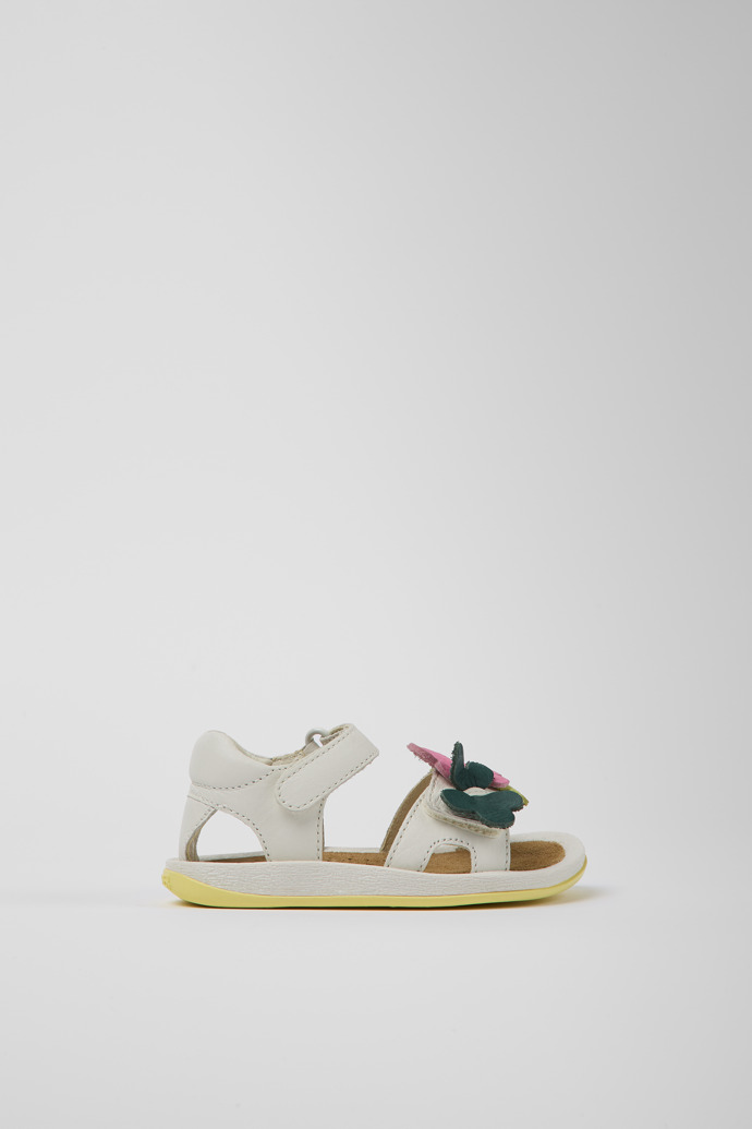 Twins White leather sandals for boys