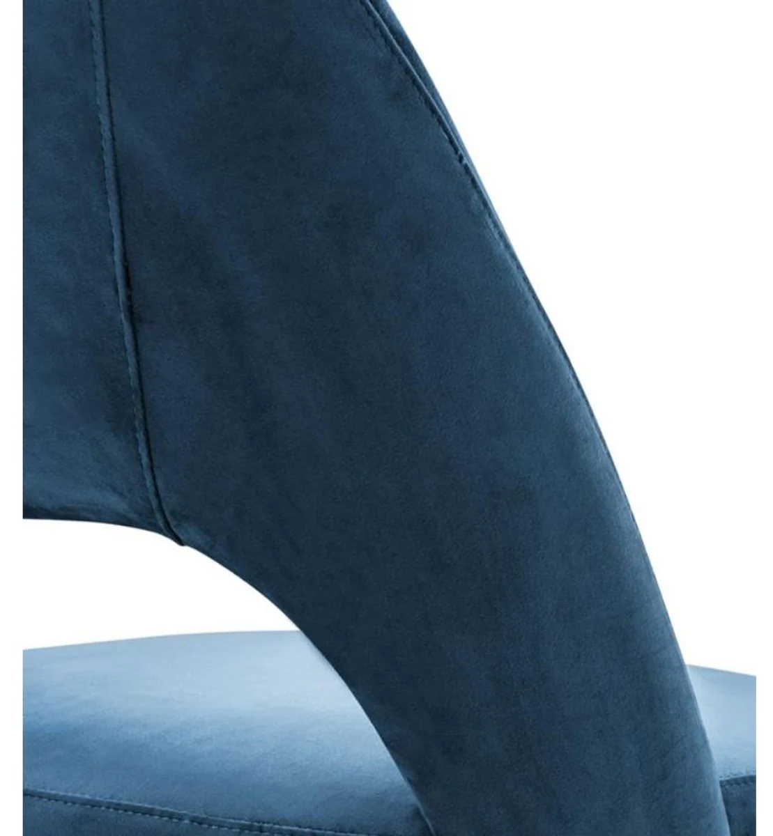 Casa Padrino luxury dining chair blue / black 52 x 58 x H. 85 cm - Luxury Dining Room Furniture