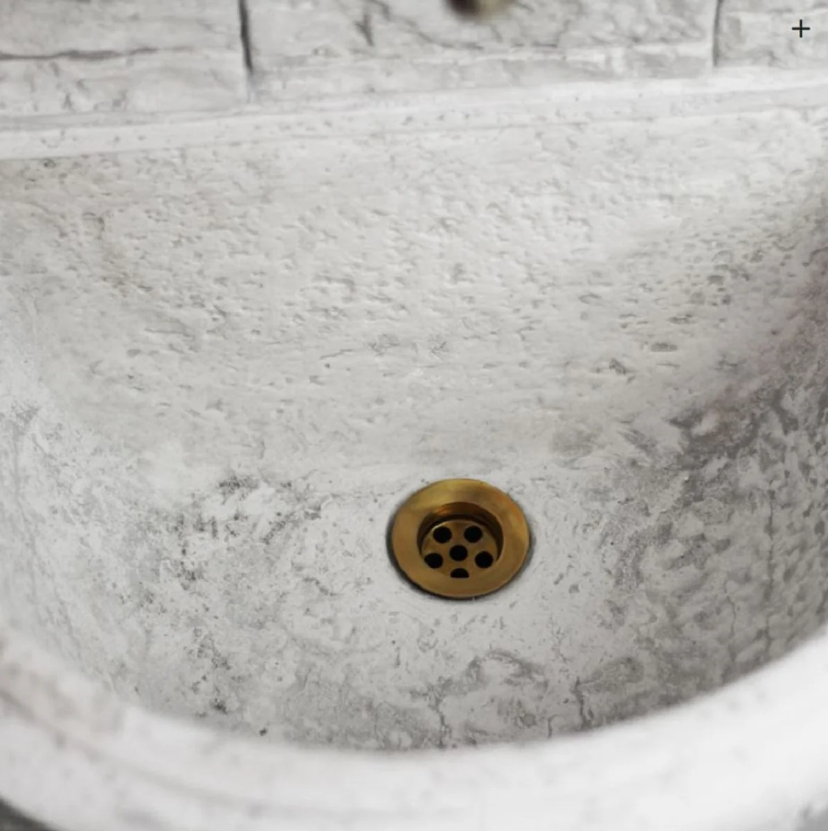 Casa Padrino fuente de pared Art Nouveau gris / lat¨®n antiguo A. 122 cm