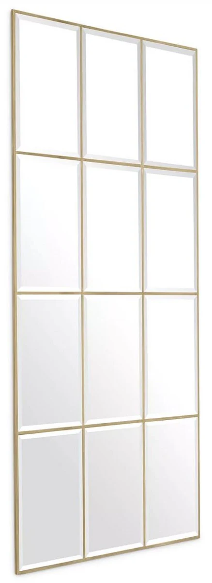 Casa Padrino espejo de pared de lujo lat¨®n antiguo 78,5 x A. 215,5 cm - Espejo de sal¨®n rectangular - Espejo de dormitorio - Espejo de armario - Muebles de lujo - Interior de lujo