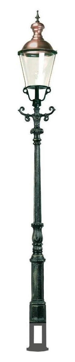 Casa Padrino linterna de jardín verde / cobre Ø 50 x H. 420 cm - Lámpara de Jardín Entrada Nostálgica al aire Libre