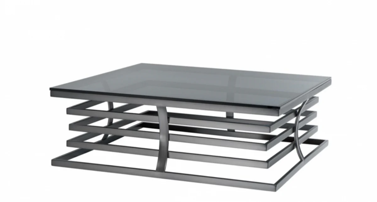 Casa Padrino Art Deco luxury designer coffee table bronze - living room coffee table - Luxury Quality