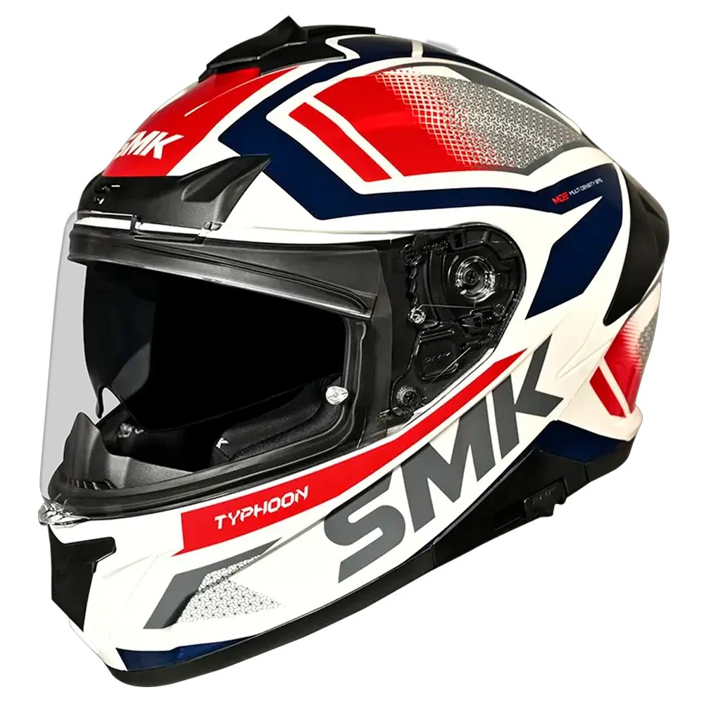 CASCO SMK TYPHOON THORN - BLANCO / ROJO / AZUL