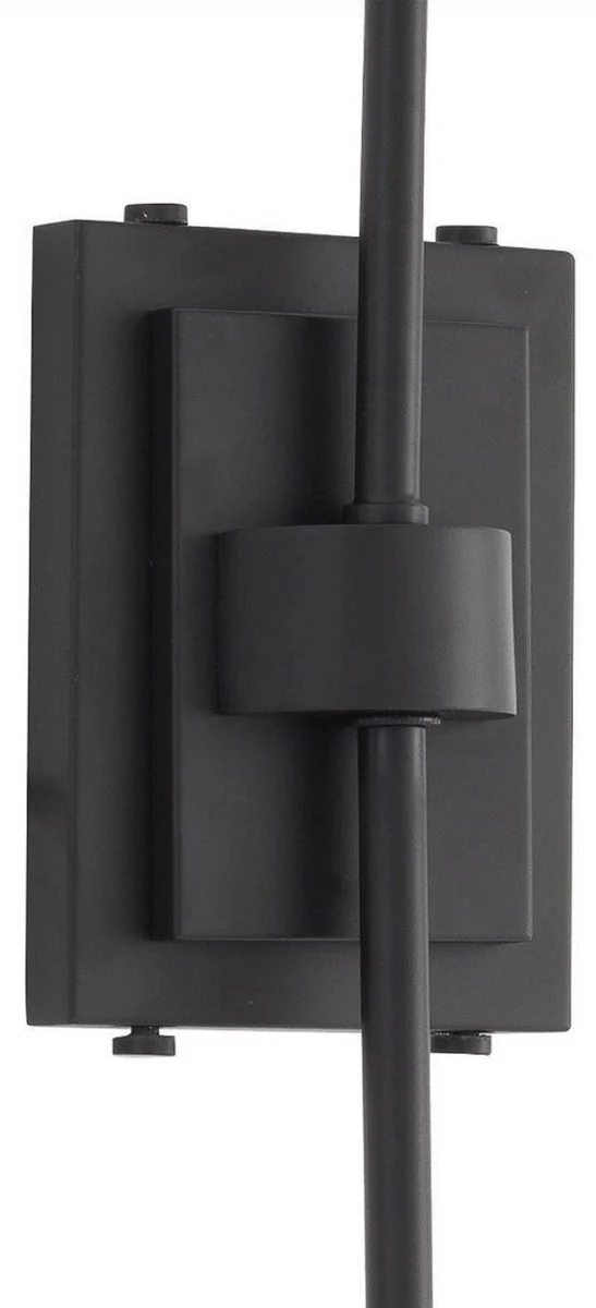 Casa Padrino lámpara de pared de diseño negro / latón antiguo 19,5 x 67 x A. 70 cm - Lámpara de pared elegante de estilo años 50 - Colección de Lujo