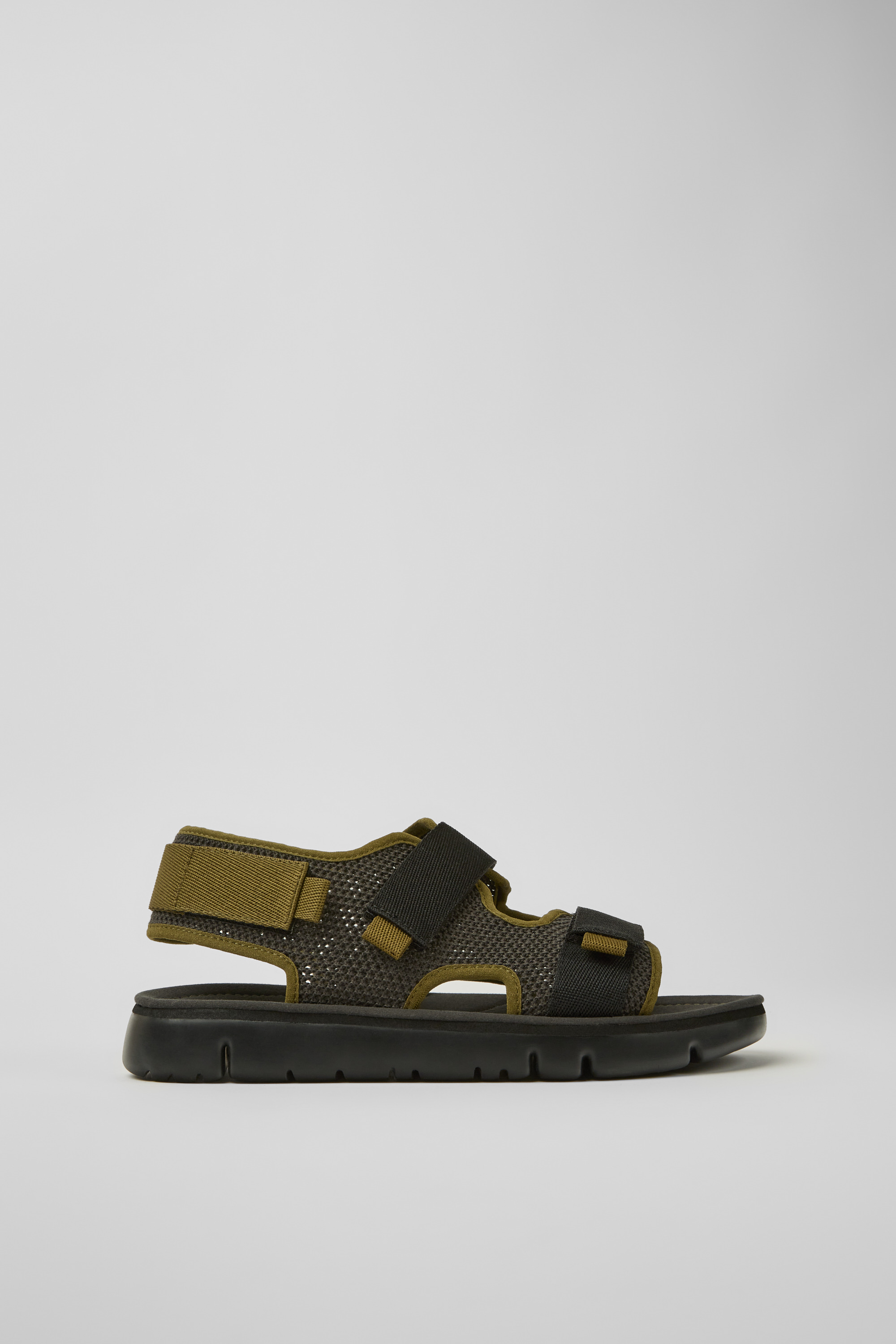Oruga - Grey, black, and green sandals for men