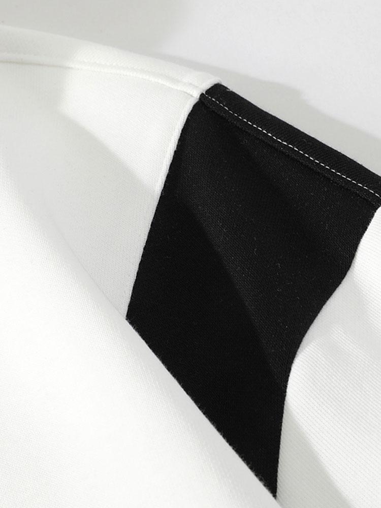 Contrast Polo Sweatshirt