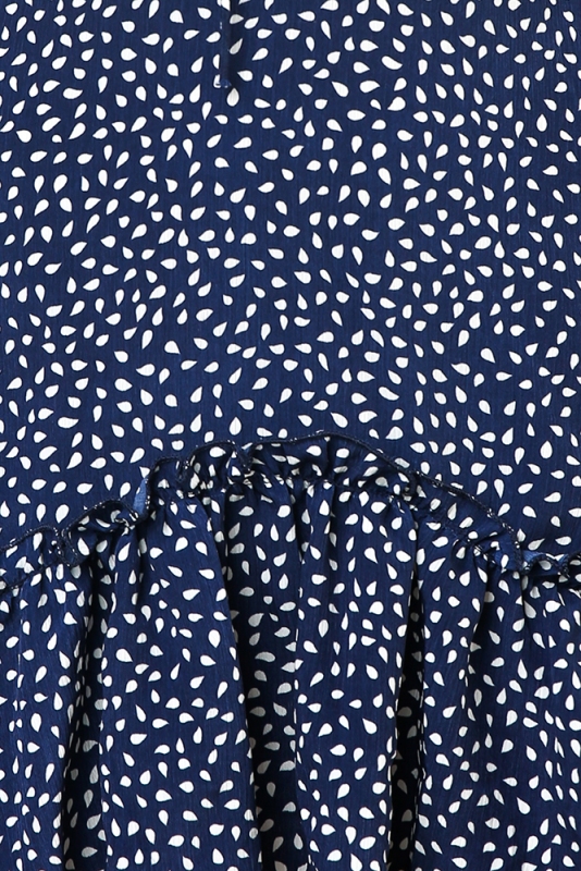 Summer Off Shoulder Polka Dot Printed Falbala Dress