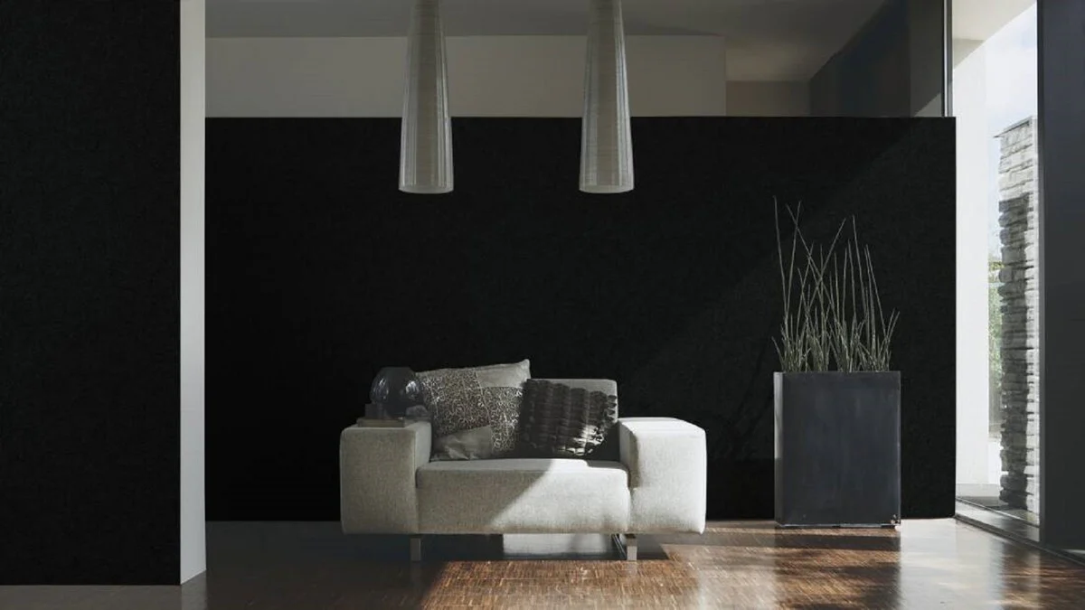 Papel pintado no tejido barroco diseñador Versace Les Etoiles de la Mer 935824 negro - Papel tapiz de Diseño - Alta Calidad