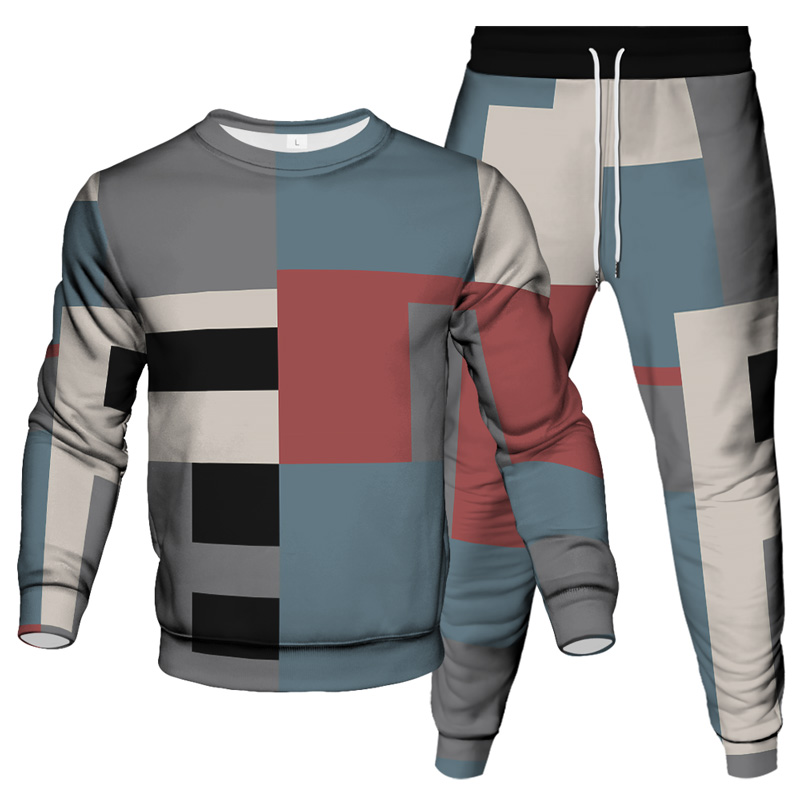 Men's Casual Personality Print Suit 002