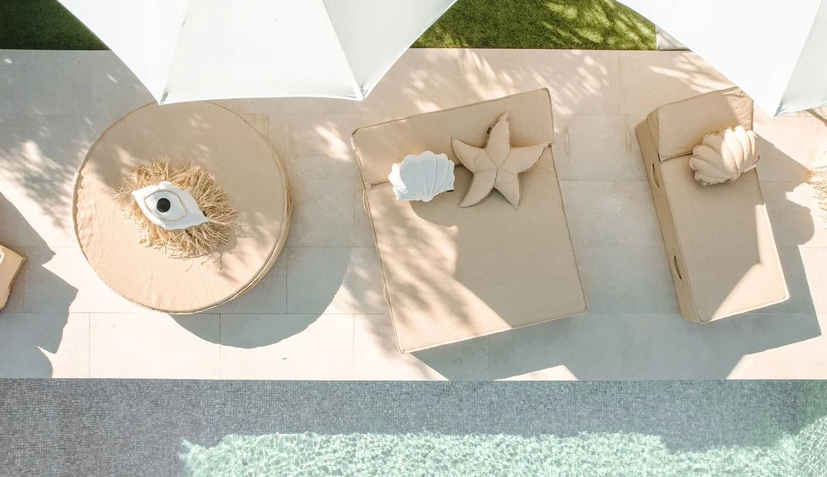 Casa Padrino tumbona de jard¨ªn / tumbona de piscina de lujo beige 180 x 80 cm