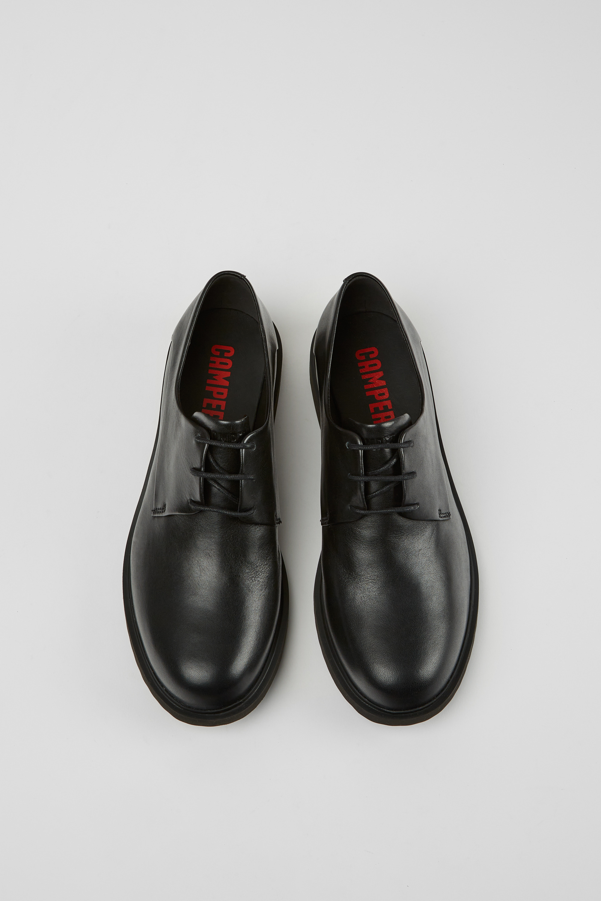 Neuman - Black leather lace-up shoes