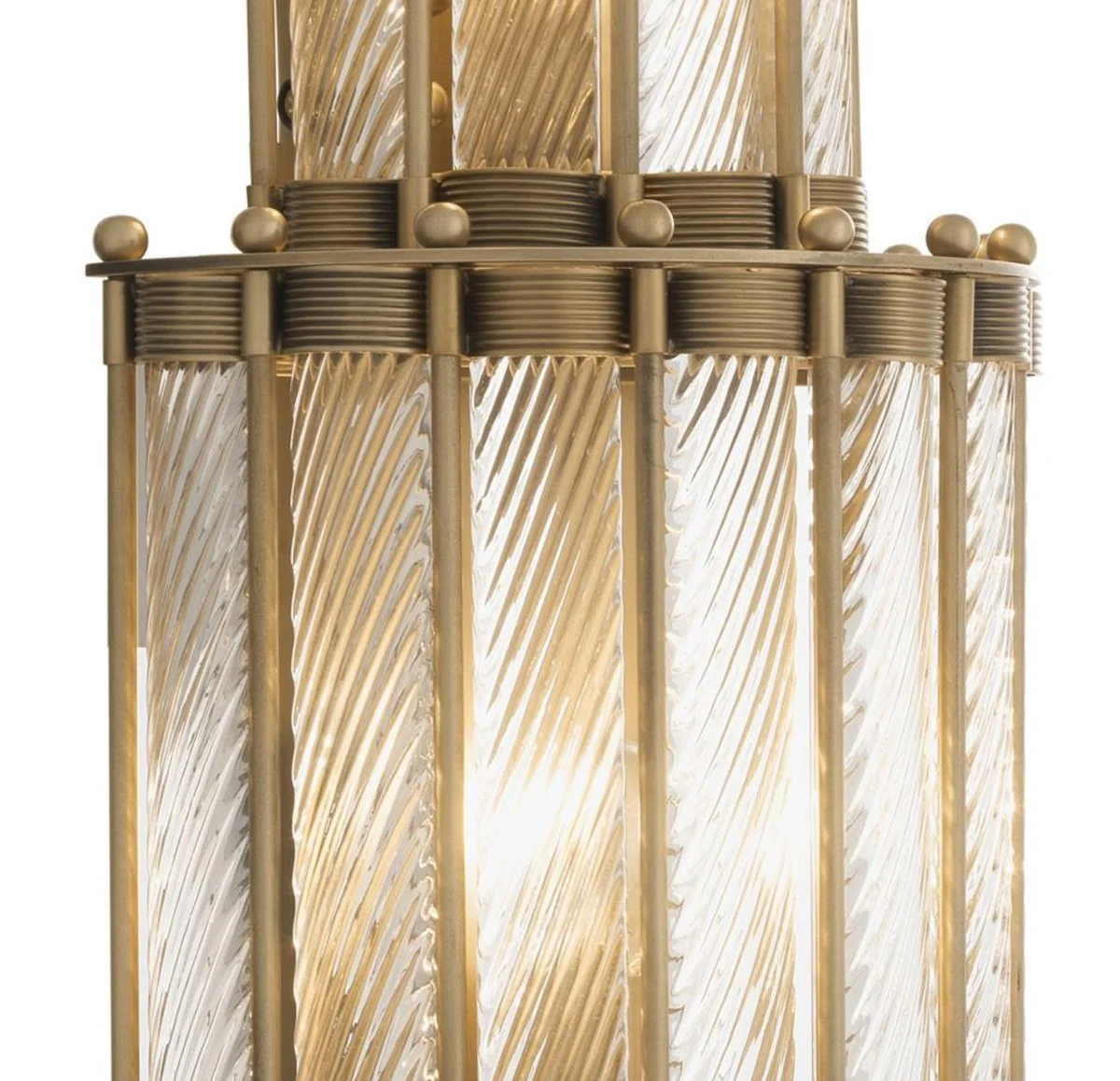 Casa Padrino lámpara de pared de lujo latón antiguo 22,5 x 15 x H. 65 cm - Lámpara de Sala