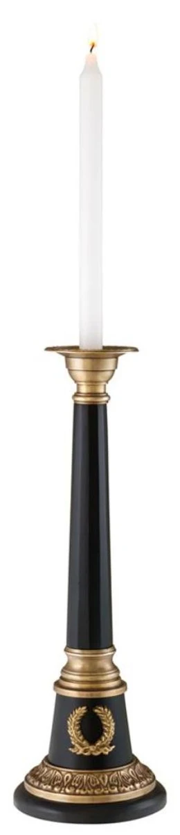 Casa Padrino Candelero Negro / Vintage Lat¨®n 14 x H. 41,5 cm - Colecci¨®n de Lujo
