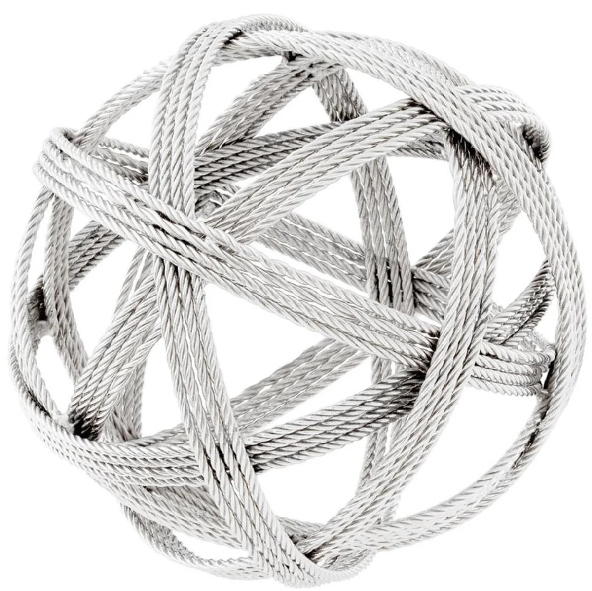 Casa Padrino bolas de acero inoxidable de diseñador plata - Decoración de Escritorio de Lujo