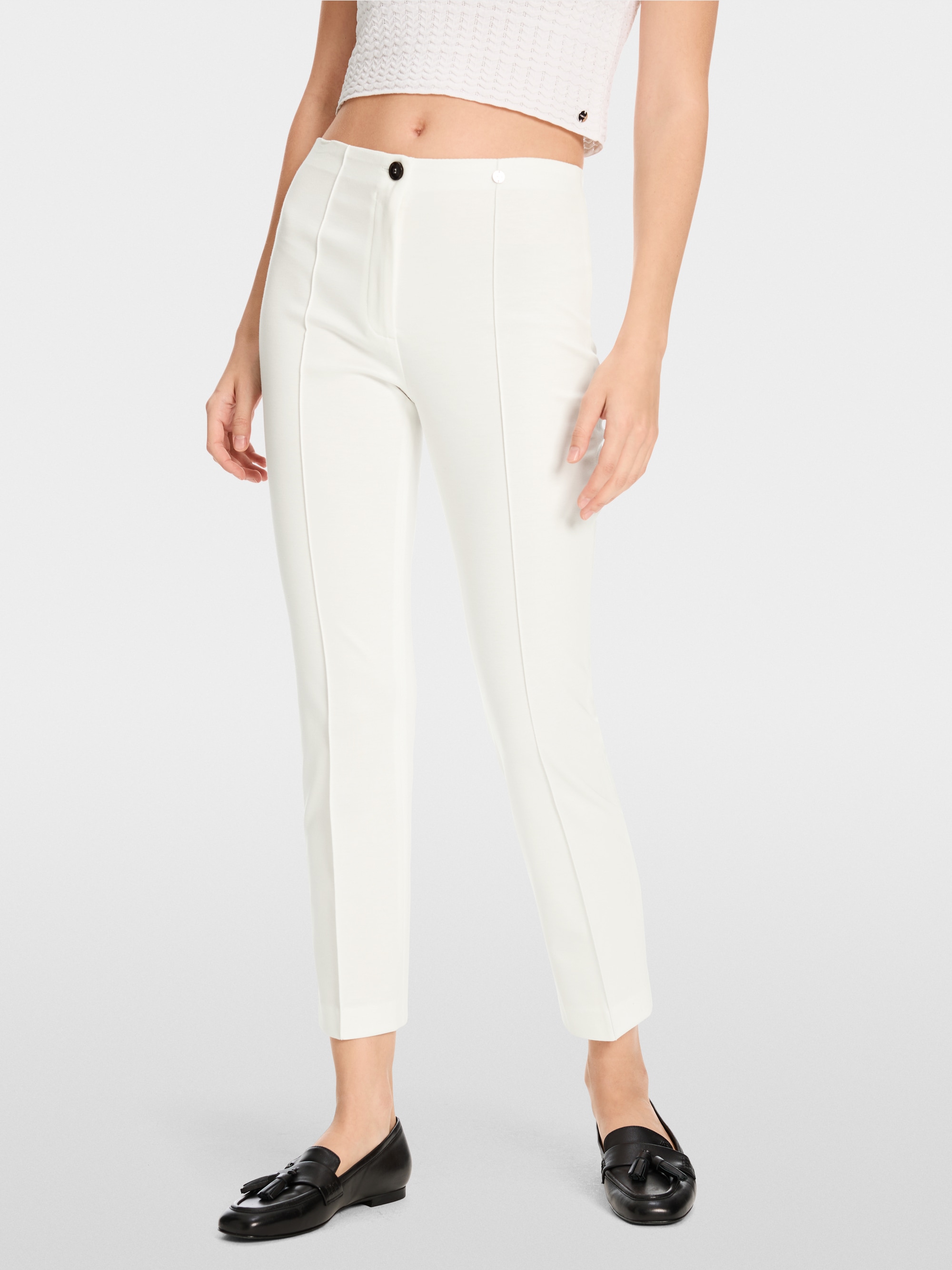Marc-Cain Stretch trousers with cord piping