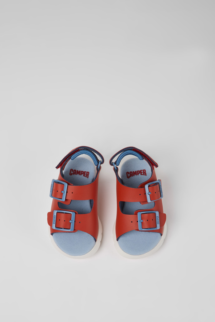 Caterpillar Red leather sandals for boys