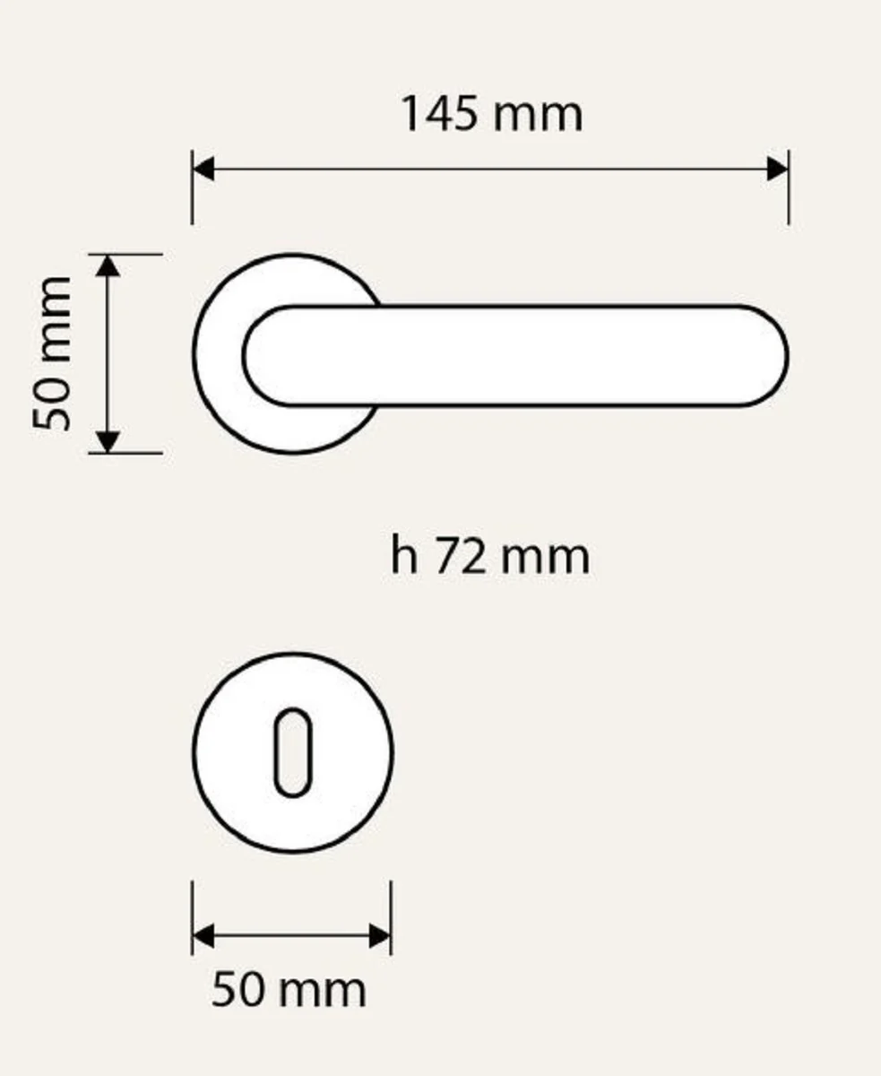 Casa Padrino conjunto de manijas de puerta barrocos con cristal Swarovski 14,5 cm - Hecho en Italia