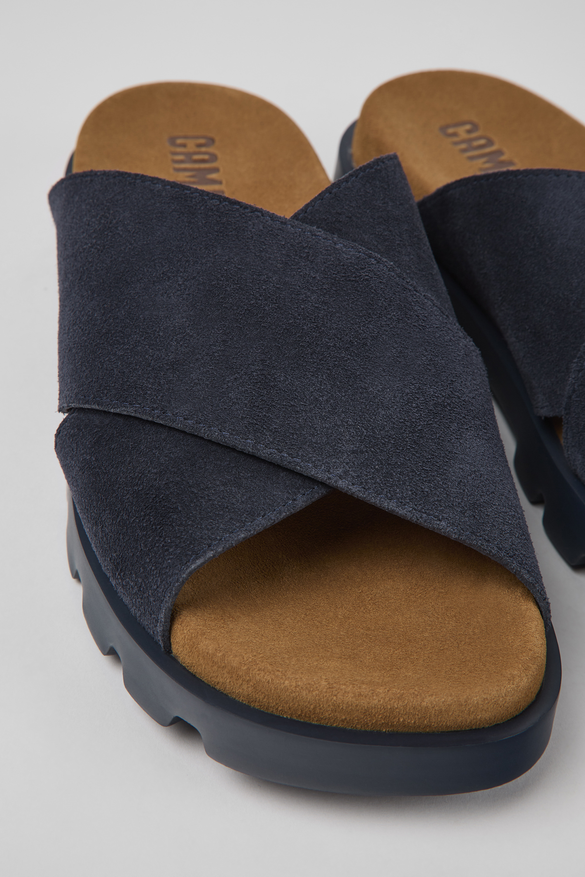 Brutus Sandal - Navy blue nubuck sandals for women