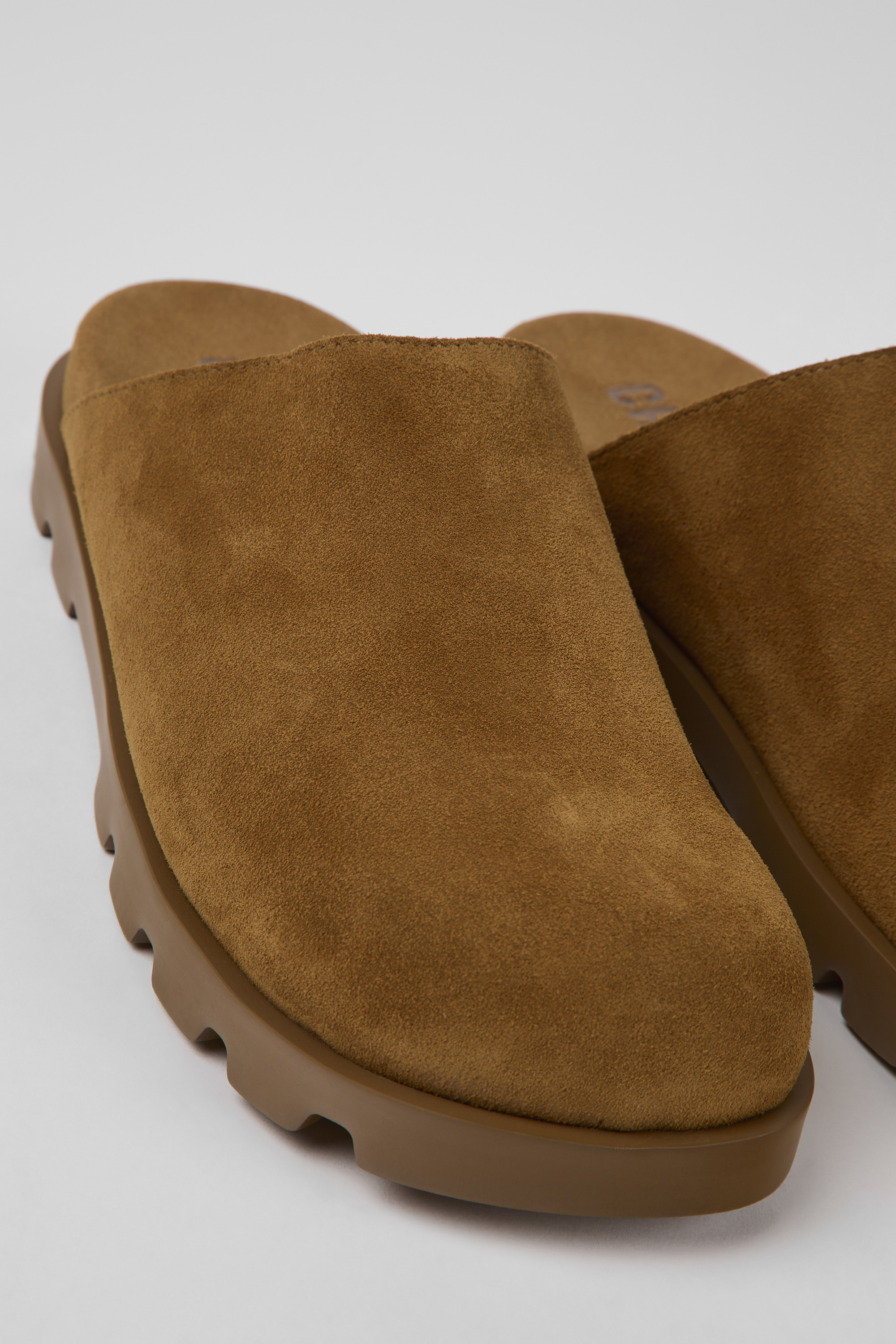 Brutus Sandal - Brown leather clogs for women